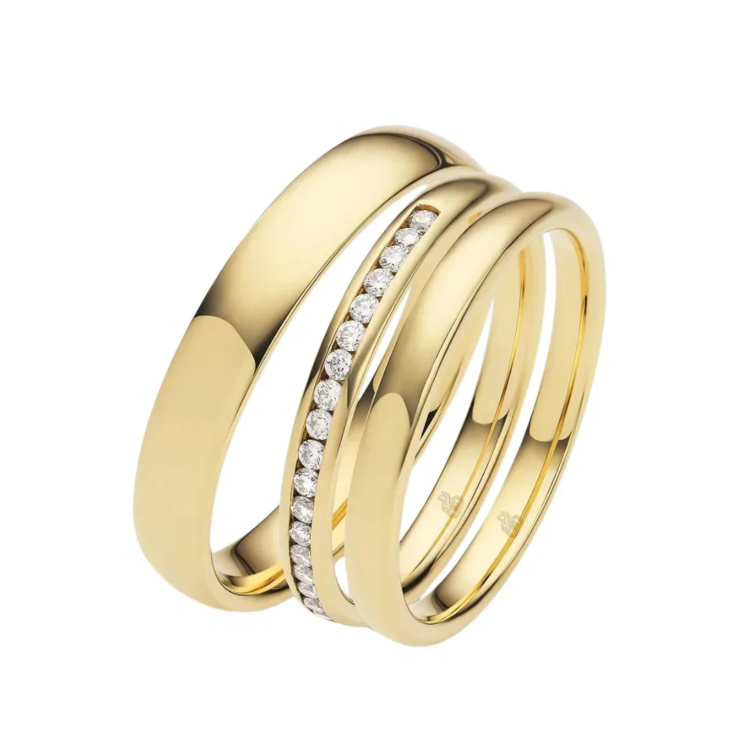 Rauschmayer Individual Love Triset Trauringe mit 25 Brillanten - 02023