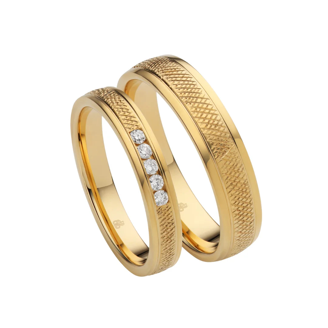 Rauschmayer Trauringe First Individual Love 3D mit 5 Brillanten - 03039