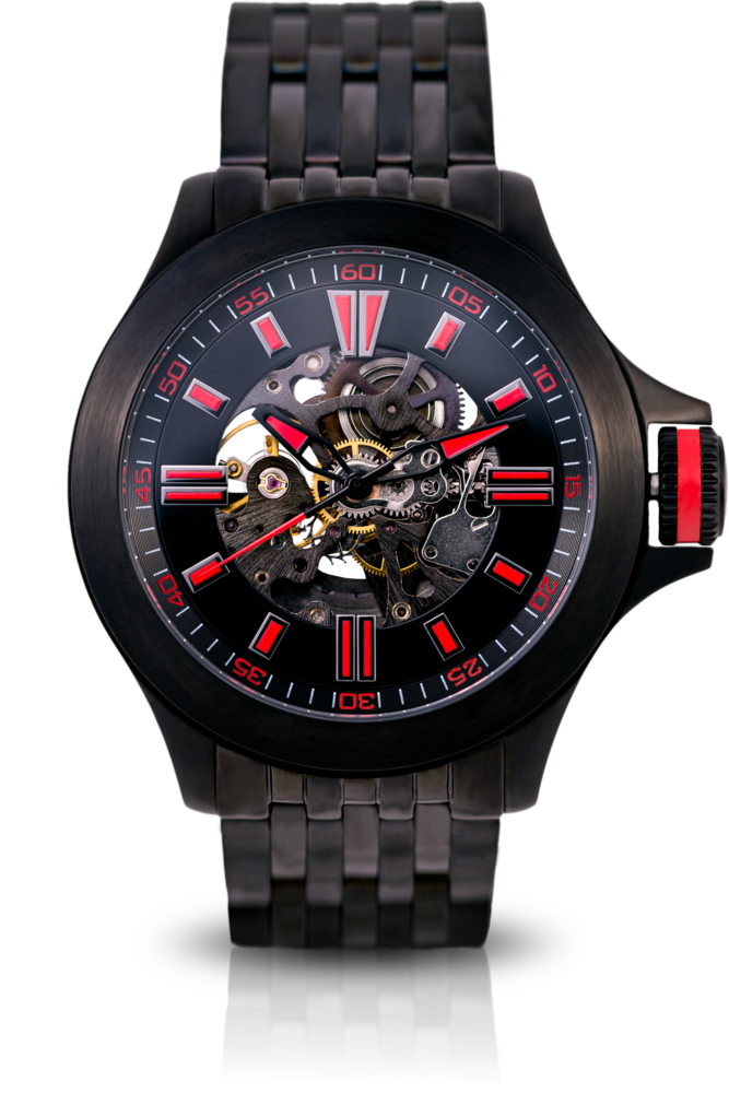 Residence Automatik Uhr Schwarz Stahlband – AS 9114