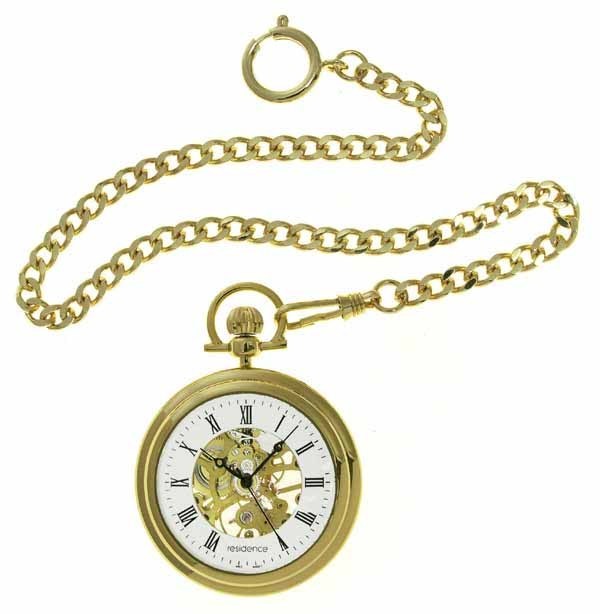 Residence Mechanische Skelett-Taschenuhr Gold – AS 9135