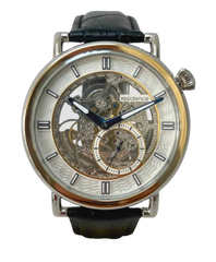 Residence Skelett Automatik Uhr Stahl Lederarmband - AS 9216