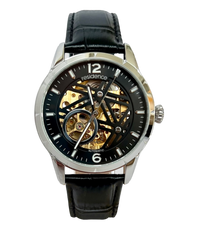 Residence Skelett Automatik Uhr Stahl Lederarmband - AS 9242