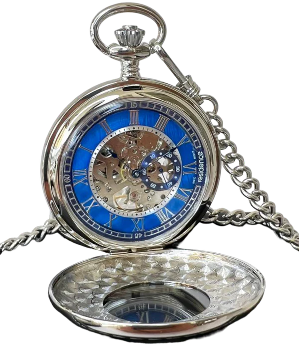 Residenz Blau Taschenuhr mit Doppelter Abdeckung - AS 9228