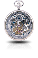 Residenz Klassische silberne Taschenuhr - AS 9105