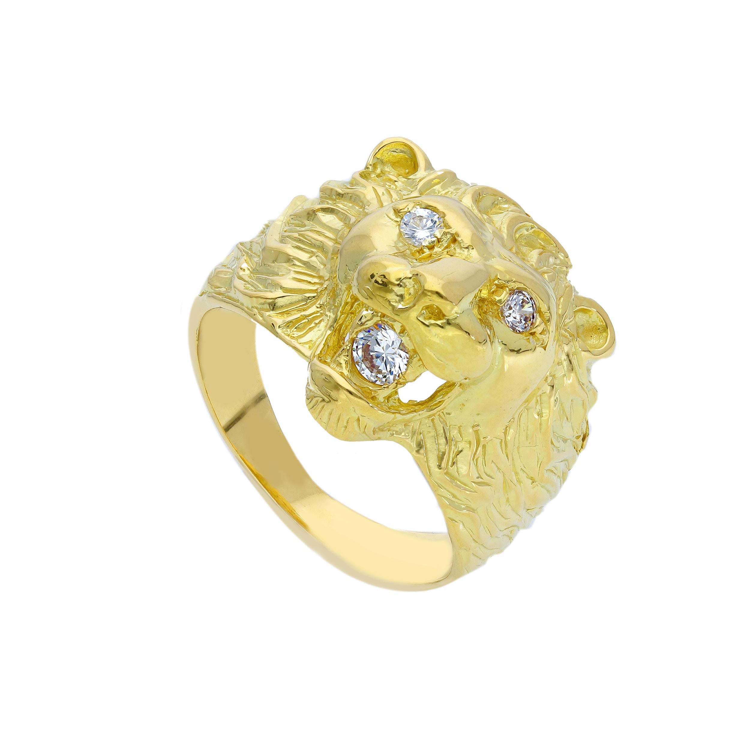 Ring in 18 Karat Gelbgold mit gefassten Zirkonia - 081874