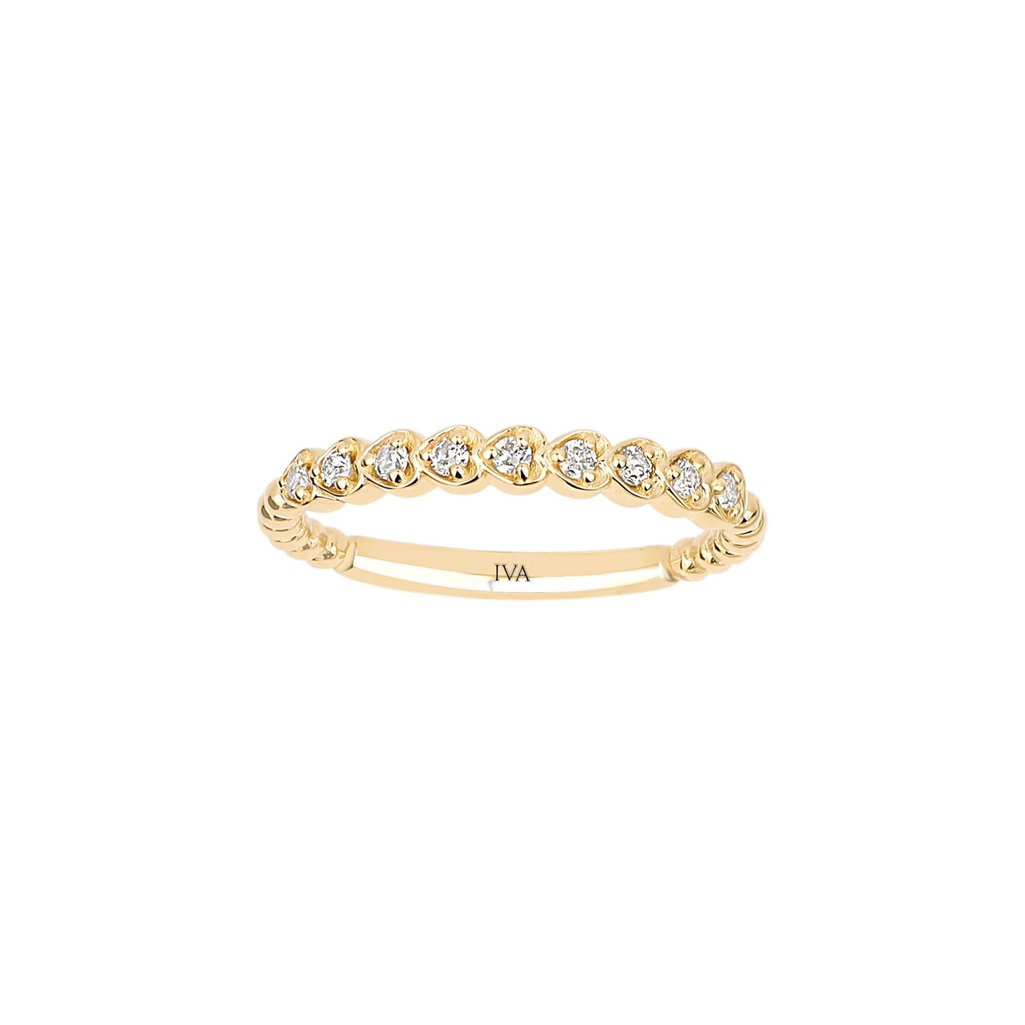 Ring mit 0.16 ct Diamanten in 585 oder 750 Gelbgold