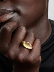 Ring Zirkonia 14 Karat Gold-Plattierung vergoldet – 164671C01-54