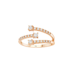 Roségold Diamantring 0.33 ct in 585 oder 750 Gold