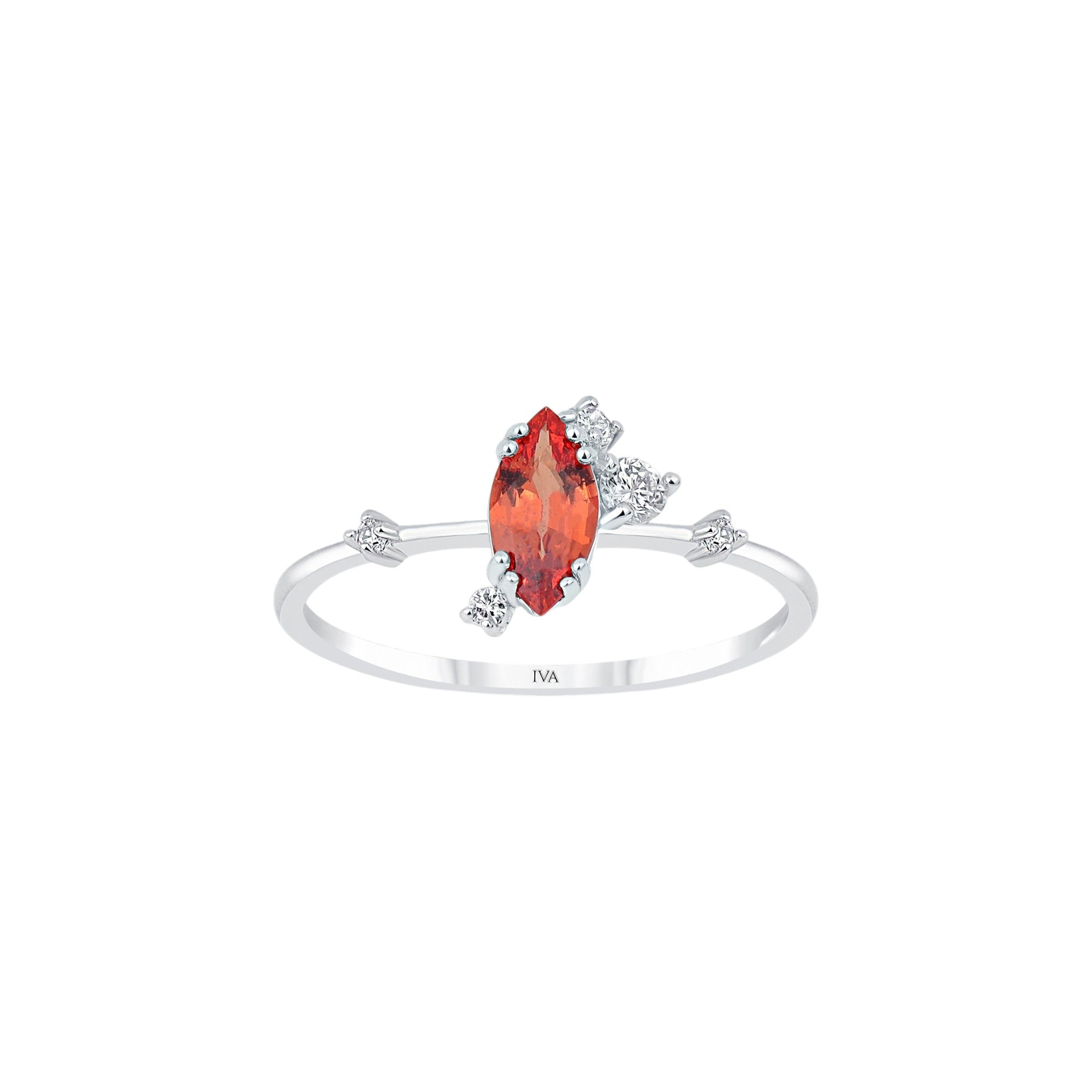 Roségold Diamantring mit Saphir 0.73 ct in 585 oder 750 Gold
