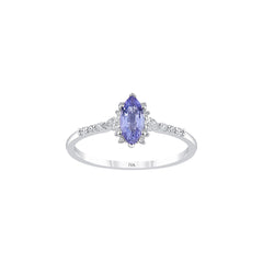 Roségold Diamantring mit Tansanit 0.57 ct in 585 oder 750 Gold