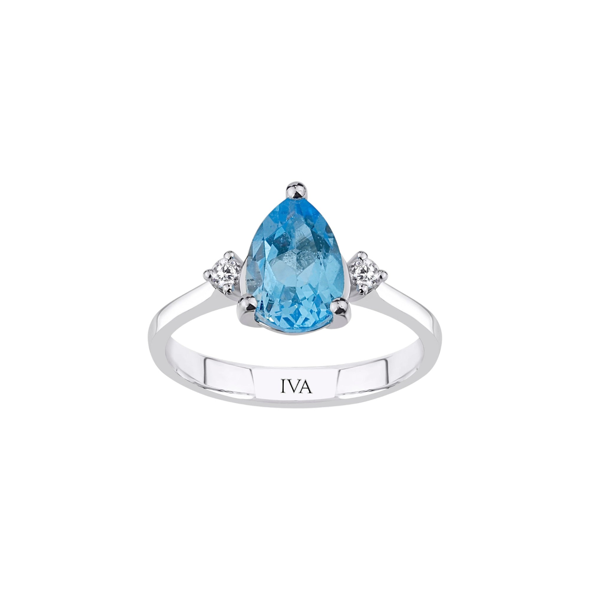Roségold Diamantring mit Topas 2.02 ct in 585 oder 750 Gold