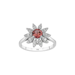 Roségold Diamantring mit Turmalin 0.73 ct in 585 oder 750 Gold