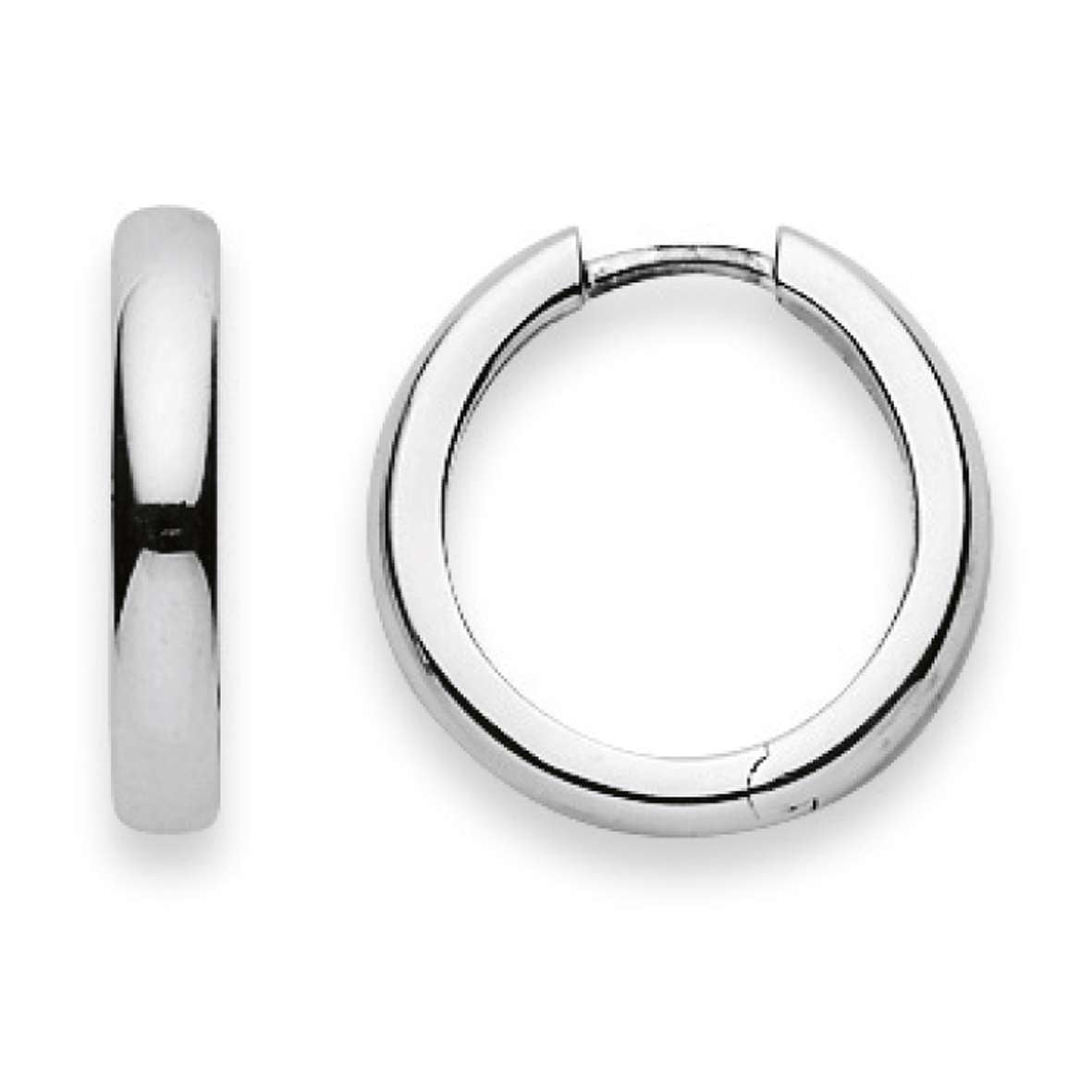 Scharnier-Creolen aus Silber - 6264.04437/1201
