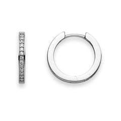 Scharnier-Creolen aus Silber 925 mit 26 Zirkonia - 6264.04443/1700