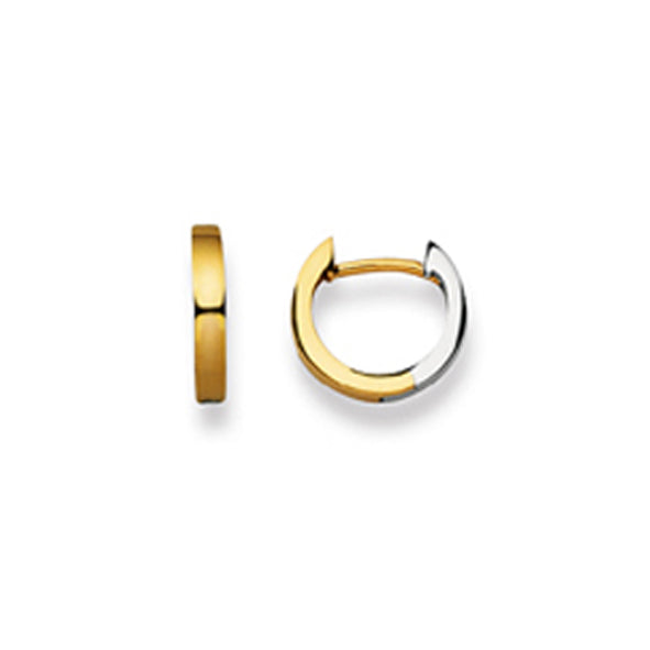 Scharnier-Creolen Gelbgold-Weissgold 750 Gold - 1564.03750/1201