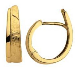 Scharnier-Creolen in 18 Karat - 750 Gelbgold, Strukturiert