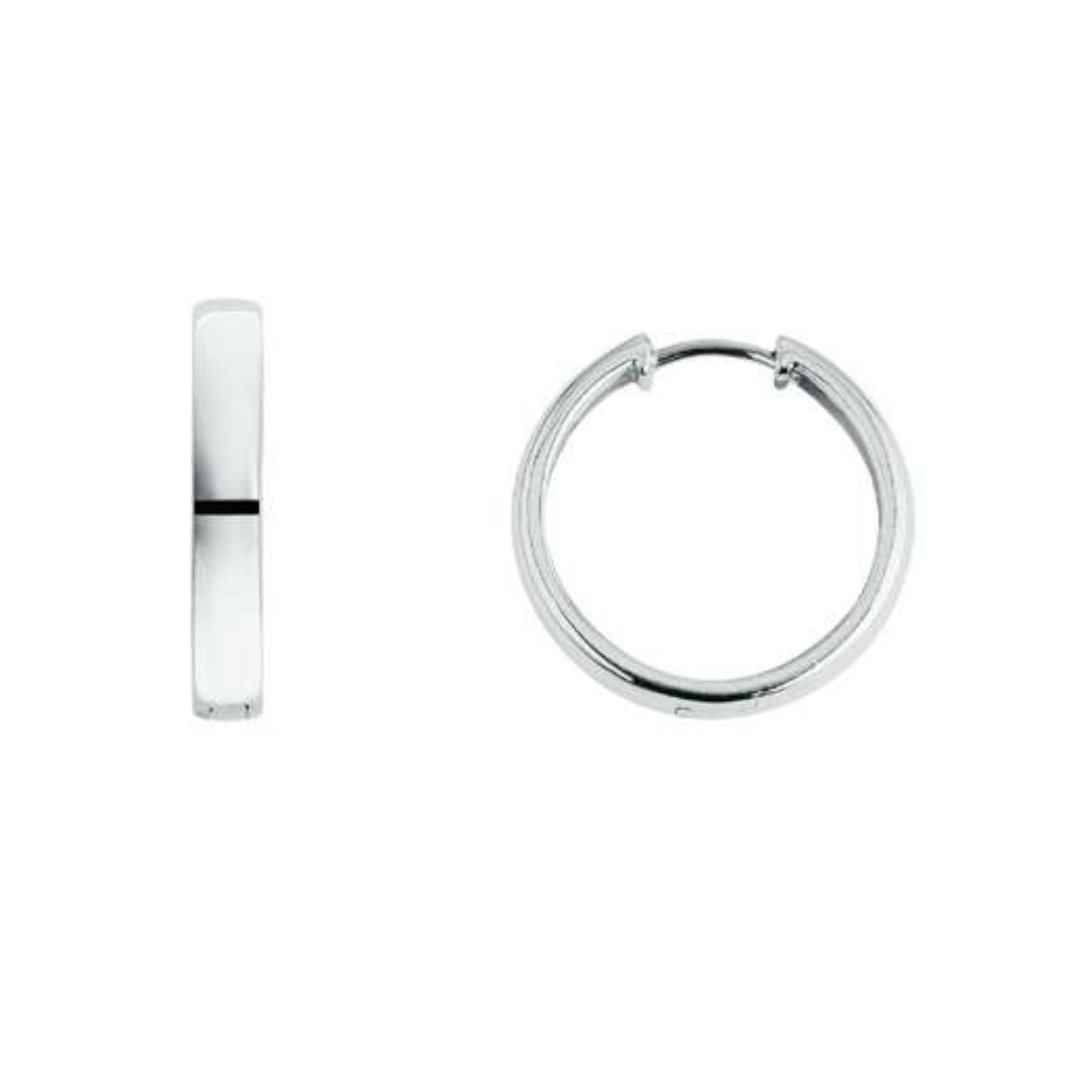 Scharnier-Creolen in 18 Karat - 750 Weissgold