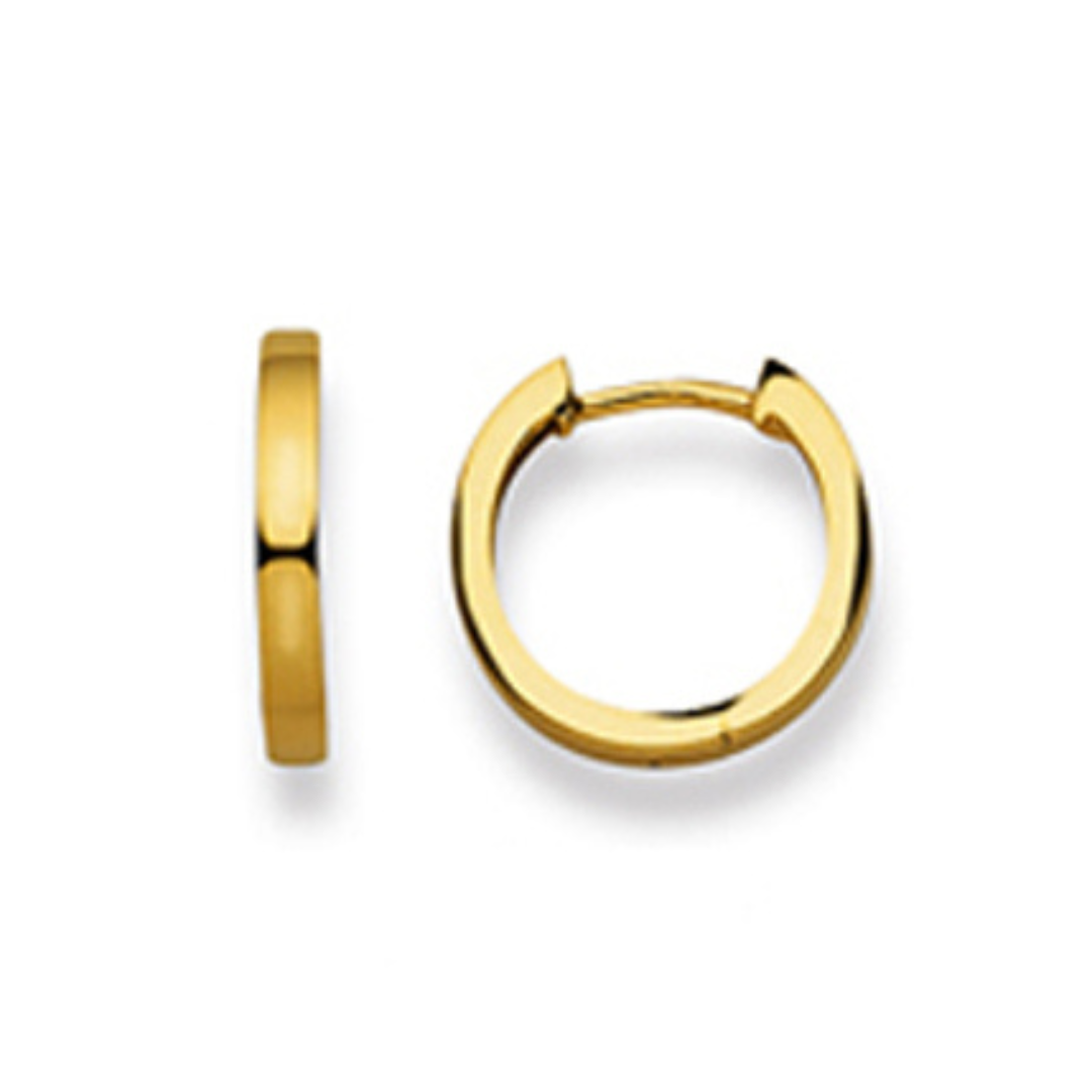 Scharnier-Creolen in 18 Karat - 750 Gelbgold, Poliert