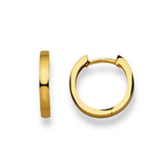 Scharnier-Creolen in 18 Karat - 750 Gelbgold, Poliert