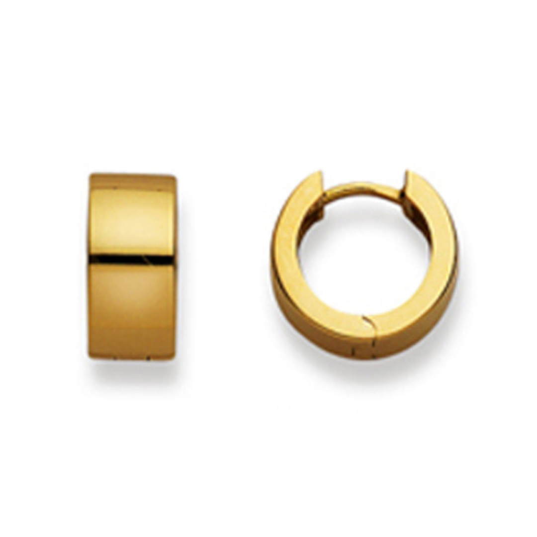 Scharnier-Creolen in 18 Karat - 750 Gelbgold, Poliert