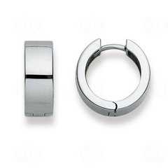 Scharnier-Creolen in 18 Karat - 750 Weissgold, Poliert