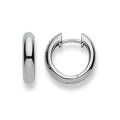 Scharnier-Creolen in 18 Karat - 750 Weissgold, Poliert, Classics