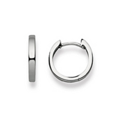 Scharnier-Creolen in 18 Karat - 750 Weissgold, Poliert