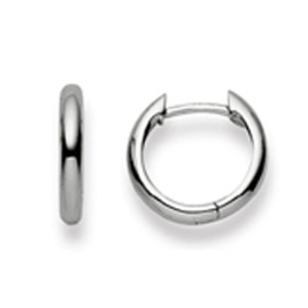 Scharnier-Creolen in 18 Karat - 750 Weissgold, Poliert