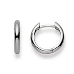 Scharnier-Creolen in 18 Karat - 750 Weissgold, Poliert