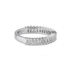 Schmaler Halbmemoire Baguette Labordiamantring – Eleganter Ring mit Labordiamanten - 41063090