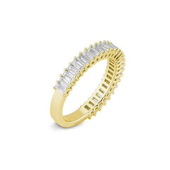 Schmaler Halbmemoire Baguette Labordiamantring – Eleganter Ring mit Labordiamanten - 41063090
