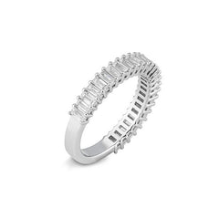 Schmaler Halbmemoire Baguette Labordiamantring – Eleganter Ring mit Labordiamanten - 41063090