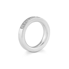 Bague étroite demi-éternité en diamant – Bague élégante avec diamants - 41062850