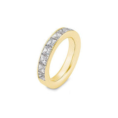 Bague étroite demi-éternité en diamant – Bague élégante avec diamants - 41062850