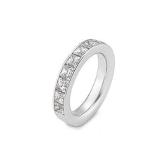 Bague étroite demi-éternité en diamant – Bague élégante avec diamants - 41062850