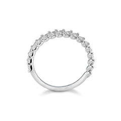 Schmaler Halbmemoire Labordiamantring – Eleganter Ring mit Labordiamanten - 41062970