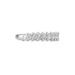 Schmaler Halbmemoire Labordiamantring – Eleganter Ring mit Labordiamanten - 41062970
