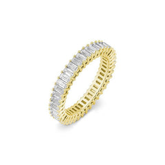 Bague fine Memoire Baguette en diamants de laboratoire – Bague élégante avec diamants de laboratoire - 41063060