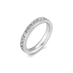 Bague fine Mémoire Carrée en diamants – Bague élégante avec diamants - 41062820