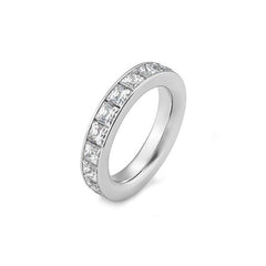 Bague fine Mémoire Carrée en diamants – Bague élégante avec diamants – 41062840