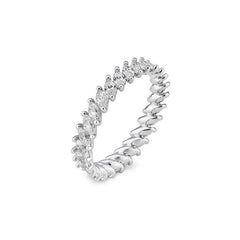 Schmaler Memoire Navette Labordiamantring – Eleganter Ring mit Labordiamanten - 41062940