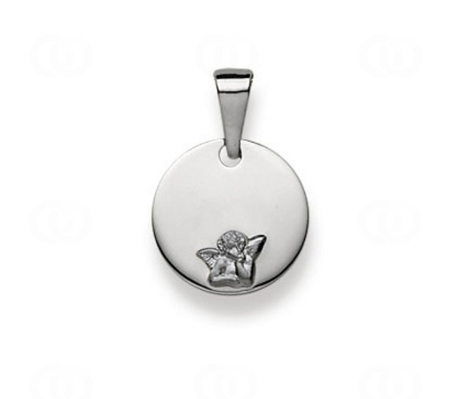 Schutzengel Anhänger in 18 Karat Weissgold - 1258.02638/1201