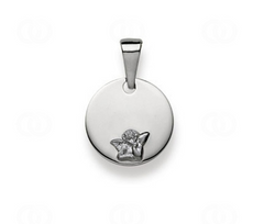 Schutzengel Anhänger in 18 Karat Weissgold - 1258.02638/1201