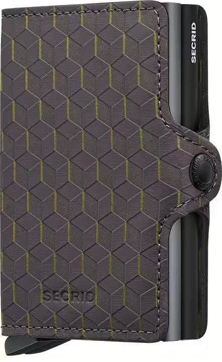 Secrid Twinwallet Optical mit Gravur - TOp-Grey-Yellow