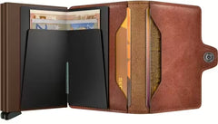 Secrid Twinwallet Vintage mit Gravur - TV-Cognac-Brown
