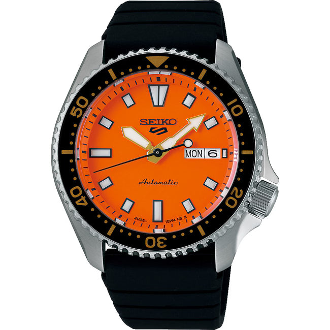 Seiko 5 Sports Day-Date Orange SKX Re-Interpretation Herrenuhr - SRPL89K1
