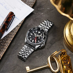 Seiko 5 Sports GMT Black Grape SKX Re-Interpretation Herrenuhr - SSK001K1