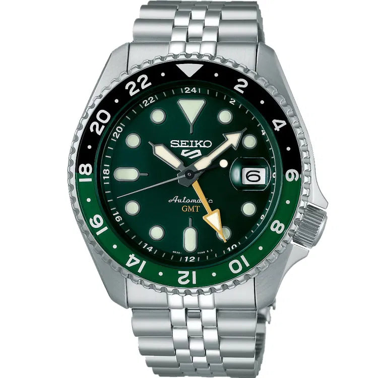 Seiko 5 Sports GMT Deep Green SKX Re-Interpretation Herrenuhr - SSK035K1