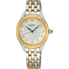 Seiko Quarz Damenuhr aus Bicolor Edelstahlband - SUR380