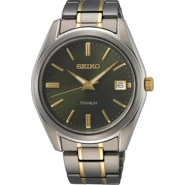 Seiko Quarz Herrenuhr aus Titanband - SUR377